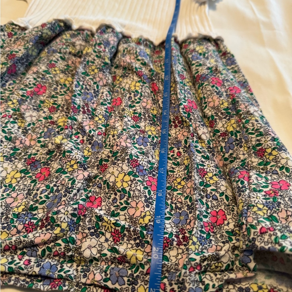 Old Navy Soft- Cream Short-Sleeve with Colorful Floral Print Skirt Dress 5T - Picture 7 of 7